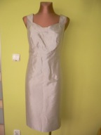 NOWA SUKIENKA matowe srebrno KOKARDA retro 42 44