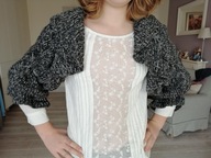 Sweter damski bolerko A.Molino , wełna+akryl, BDB r.38 M