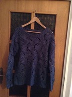 SWETER AŻUR GEORGE 40(L) ZŁ NITKA GRANAT