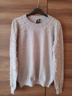 Sweter, ozdobne perly