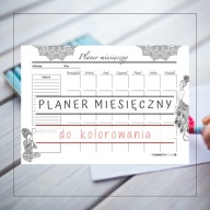 planer miesięczny do wydruku PDF planner mandala
