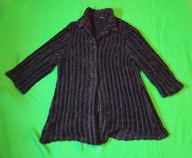 Miękki czarny rozpinany sweter marki DolinaPetites