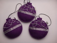 *Zawieszki FIOLETOWE BOMBKI z filcu 4