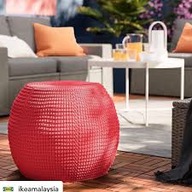 IKEA Otteron pokrycie pufy czerwony 48 cm