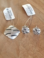 kolczyki + zawieszka *srebro cyrkoniami * NOWE