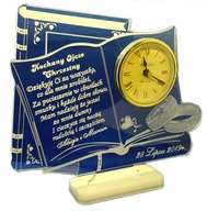 PODZIĘKOWANIA GRAWER DLA CHRZESTNYCH ŚLUB ZEGAR