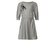 LUPILU NOWA SUKIENKA KOSZULOWA SZARA HAFTY KWIA104