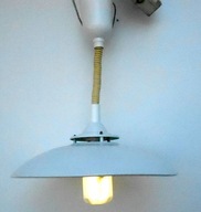 Lampa wisząca metalowa regulowana,żarówka compact