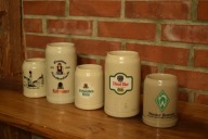 Kufle do piwa, sygnowane, antyk