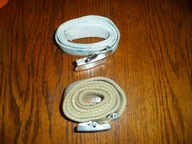 KOMPLET DWA PARCIANE PASKI BEŻ KWIATY 88-90CM