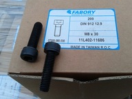 śruby imbusowe M8 x 30 czarne 12.9 DIN 912 200szt