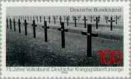 Niemcy 1994 Znaczek 1768 ** cmentarze wojna żołnierze