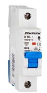 Wyłącznik nadmiarowy nadprądowy AM618116 MCB B16 1P 6kA 230/400V