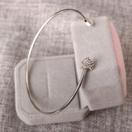 Bransoletka regulowana kryształ podwójne serce