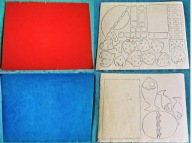 PRL retro WYCINANKI papier welurowy 5 kolorów 1980