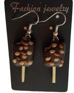 KOLCZYKI Z MODELINY LODY ICE CREAM LÓD ŚMIESZNE