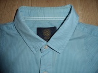 VINTAGE BŁĘKITNA LOGOWANA KOSZULA r L 42 stan BDB