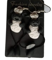 KOLCZYKI Z MODELINY BARANKI LAMB POLYMER CLAY