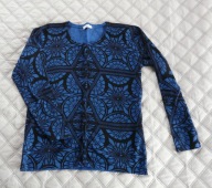 BonPrix niebieski sweterek rozpinany z nadrukiem S