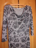 QUIOSQUE-Sukienka z dzianiny w róże,roz.38(M) NOWA