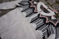 SAINT TROPEZ NOA NOA GUDRUN SJODEN SWETER WEŁNA NORWESKI WZÓR r.XS NOWY