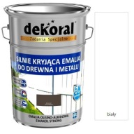 Farba EMAKOL STRONG Biały Połysk 5L RAL 9003 Drewno Metal