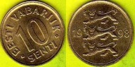 ESTONIA - 10 Senti 1998 r.