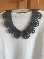 Kołnierzyk bawełniany robiony na szydełku