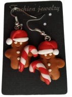 KOLCZYKI Z MODELINY CIASTEK NA ŚWIĘTA OZDOBY SHREK