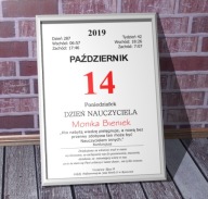 Dzień Nauczyciela kartka z kalendarza pamiątka