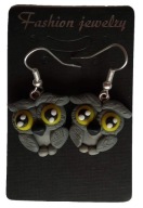 KOLCZYKI Z MODELINY SŁODKIE SOWY OWL WALENTYNKI