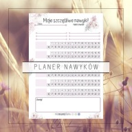 happy planer nawyki habit tracker do wydruku PDF