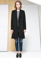 MANGO DWURZĘDOWY WEŁNIANY KLASYCZNY PŁASZCZ XS