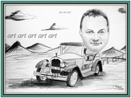 Karykatura wykonana ze zdjęcia a3 ołówek PROMOCJA