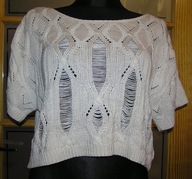 KRÓTKI BEŻOWY SWETER BLUZKA MISS SELFRIDGE 42