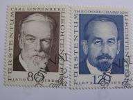 Liechtenstein - znani filateliści - Mi.512-13 kas.