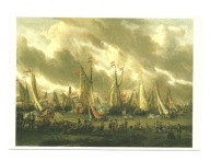 Pocztówka - A. Storck, Pokazowa bitwa morska na rzece