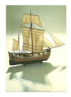Pocztówka - Model żaglowego kutra rybackiego z 1845 r.
