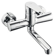 Bateria umywalkowa ścienna Ferro ALGEO srebrny