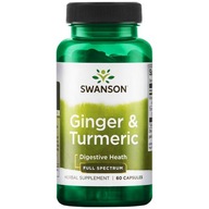 Suplement diety Swanson Health Products Ginger & Turmeric imbir kapsułki