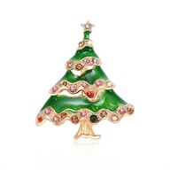 Broszka, Gwiazdka, choinka zielona