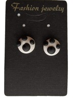 KOLCZYKI Z MODELINY SZTYFT PSIE ŁAPKI ODCISKI PSA