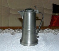 Duzy, cynowy, stary dzban z kolekcji