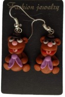 KOLCZYKI Z MODELINY FIMO MUPPETY MUPPETS MODELINKA