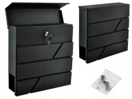 SKRZYNKA NA LISTY WRZUTNIA, Z GAZETNIKIEM MALATEC SZARY UNIWERSALNA ŁADNA