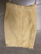 Skórzana spódnica bezowa