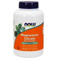 NOW FOODS Magnesium Citrate (Cytrynian Magnezu) proszek 227g