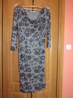 QUIOSQUE-Sukienka dzianinowa w róże,roz.38(M) NOWA