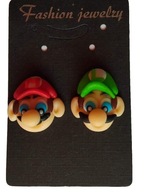 KOLCZYKI Z MODELINY SZTYFTY MARIO BROS GRA LUIGI