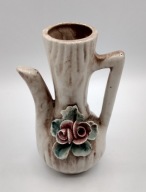 Przepiękny ceramiczny wazonik ręczna robota,KWIATY
